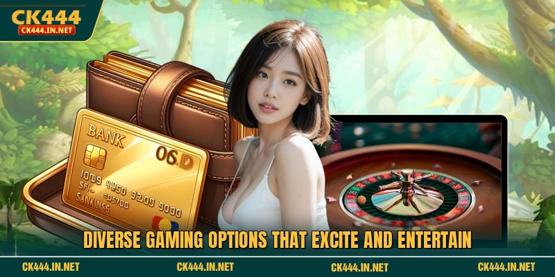 Diverse gaming options that excite and entertain