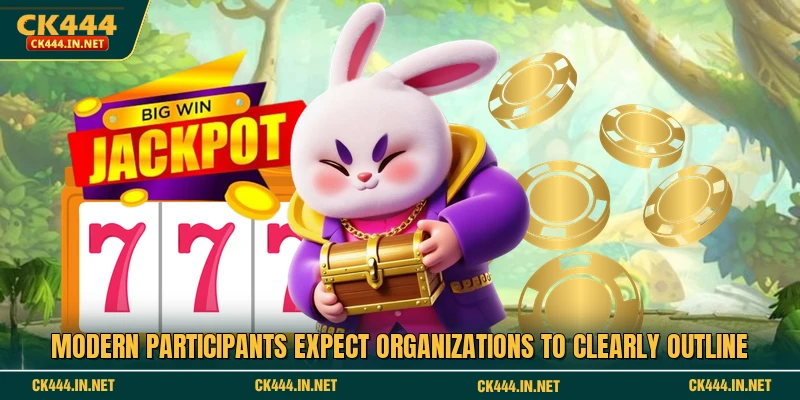 Modern participants expect organizations to clearly outline