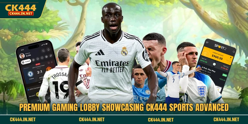 Premium gaming lobby showcasing CK444 Sports advanced